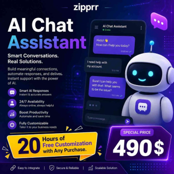 Zipprr AI Chat Assistant at $490 — White-Label AI Chatbot SaaS for Entrepreneurs & Startup Founders
